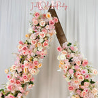 Blush Pink Rose Wedding Arbor Arrangement: Rustic Floral Arch Decor