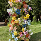 US Seller ??Wildflower-Inspired Spring Wedding Flowers, Artificial Floral Table Runner, Rustic Flower Row D?cor for Wedding Aisle