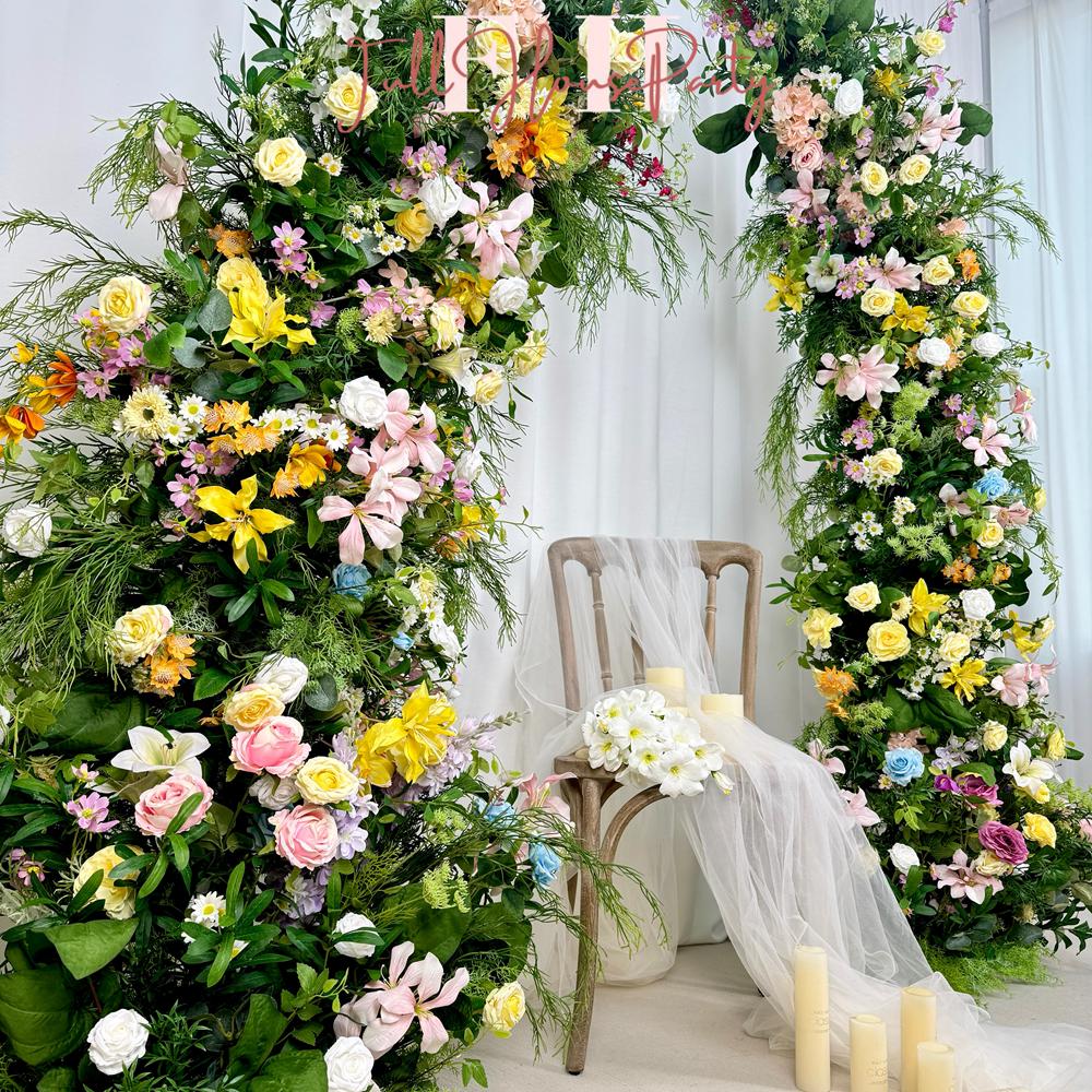 U.S. Local Stock ??Spring-Inspired Flower Arches For Weddings, DIY Floral Row Arrangement, Flower Wedding Arch for Event Backdrop Decoration
