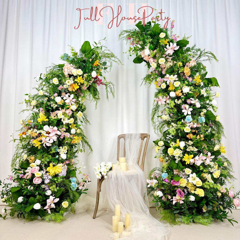 U.S. Local Stock ??Spring-Inspired Flower Arches For Weddings, DIY Floral Row Arrangement, Flower Wedding Arch for Event Backdrop Decoration