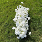 US Seller ---White Flower Garland for Wedding Arch, Artificial Floral Table Runner, Wedding Centerpiece & Aisle Flower Row