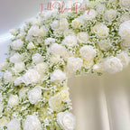 US seller---H 8.53 x W 8Ft Rollable Artificial White Rose Arch Wedding Decoration, Flower Arch Wedding, Backdrop Flower Archway Decoration