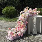 US Seller | Blush Pink Rose Wedding Arch Flowers, Artificial Floral Runner, Table Centerpiece & Flower Row D?cor for Parties  Events