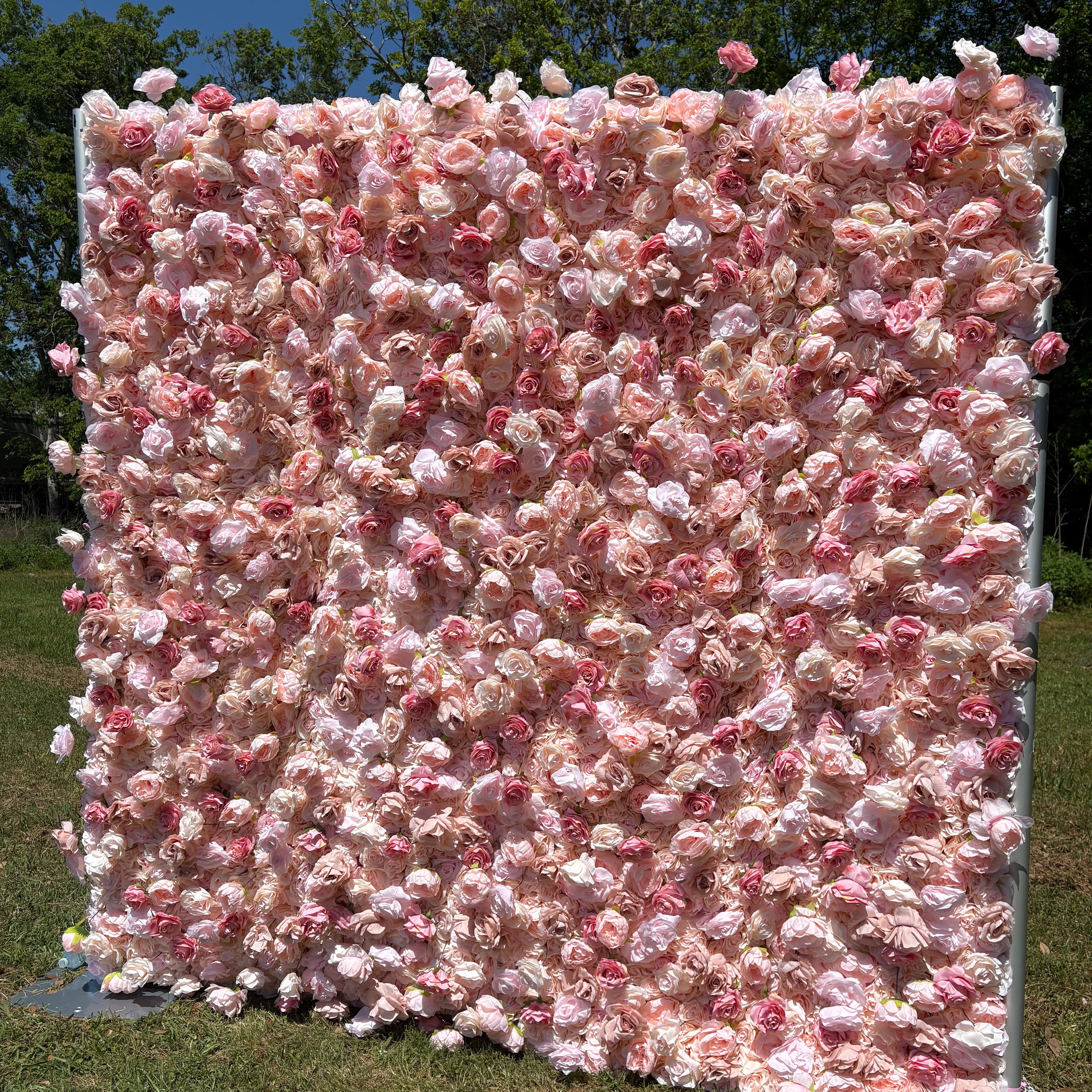 Soft Pink Rose Wall