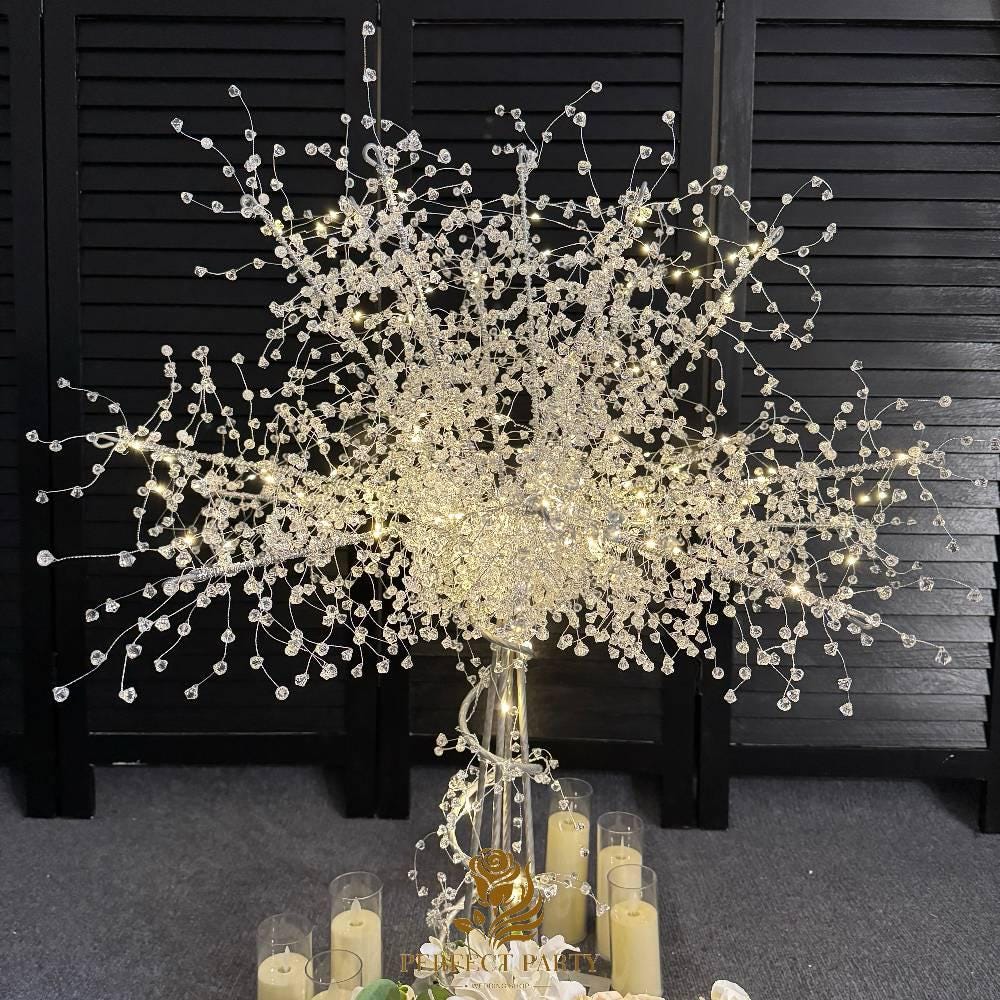 2 Pack | 34" LED Crystal Tree Lights - Centerpiece for Weddings & Parties, Romantic Lighting, Perfect for Indoor and  Outdoor Celebrations