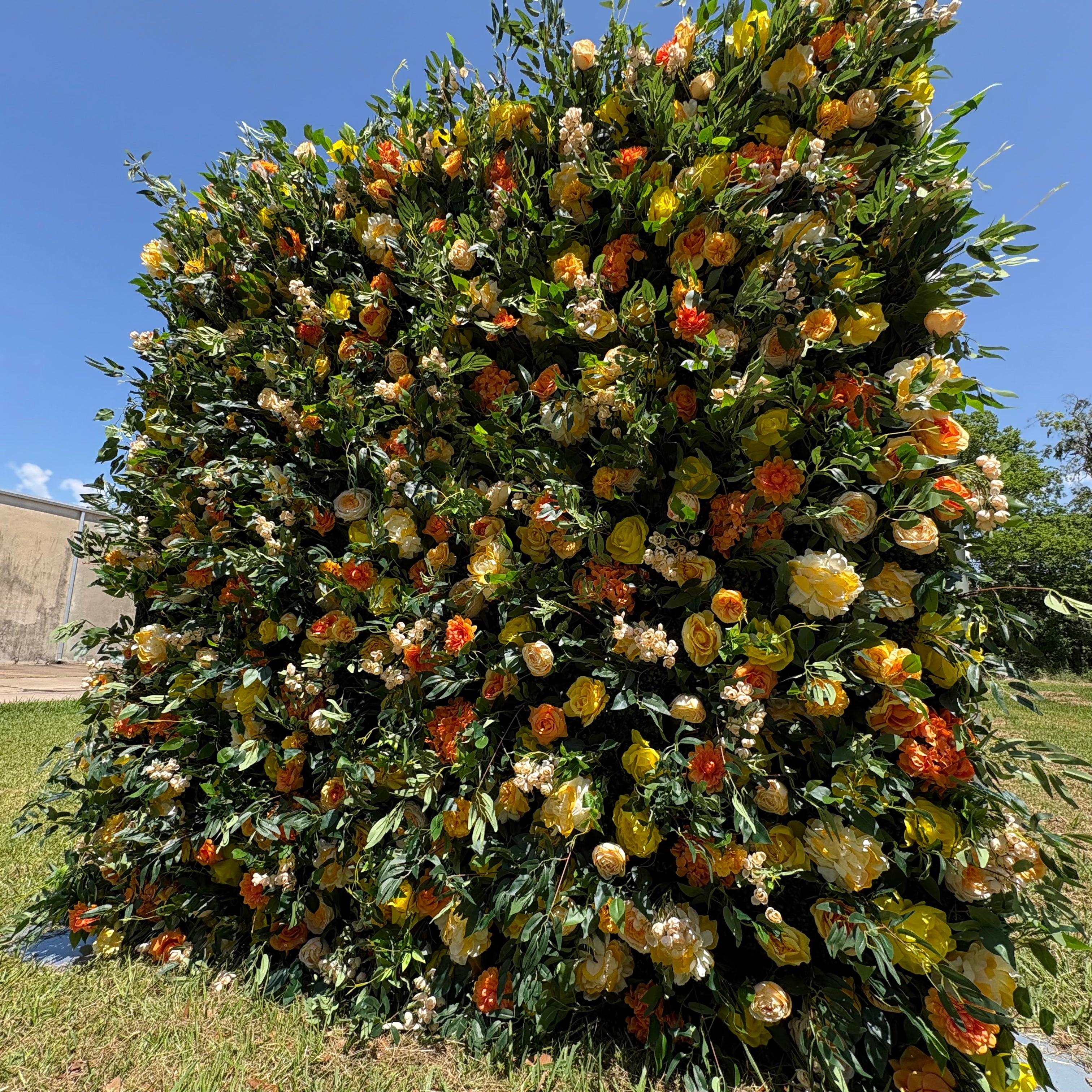 Summer Fruit Style Orange Hue Floral Wall