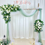 ??levate your wedding decor with this high-quality artificial flower arch ??. Whether used for a ceremony arch or reception decor