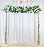 USA Local Stock---Wedding arch decoration with white roses and eucalyptus leaves