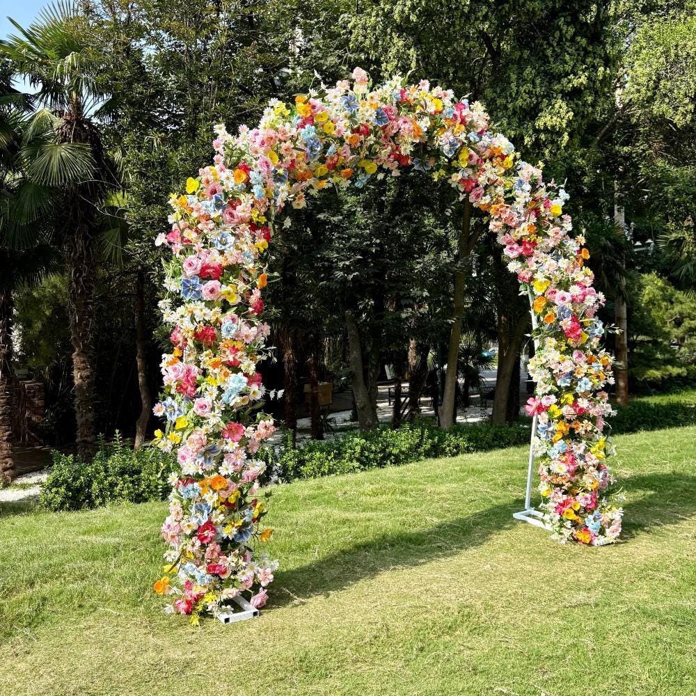 US Seller ??Wildflower-Inspired Wedding Flowers, Artificial Floral Table Runner, Rustic Flower Row Arrangement for Party & Stage D?cor