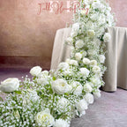 US Seller --Baby's Breath Garland for Wedding Arch, Table Flower Runner, Wedding Centerpiece Table Runner, Flower Row for Wedding Aisle