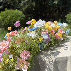 US Seller ??Wildflower-Inspired Wedding Flowers D?cor for Spring & Fall, Artificial Floral Table Runner, Rustic Flower Row Arrangement
