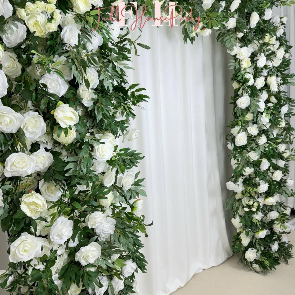 Forest Style White Blossom Square Arch