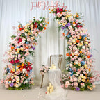 US Seller-Wildflower-Inspired Spring and Summer Wedding Arch D?cor.Wedding Archway Artificial  Rose  Archway,Flower Row Arrrangement