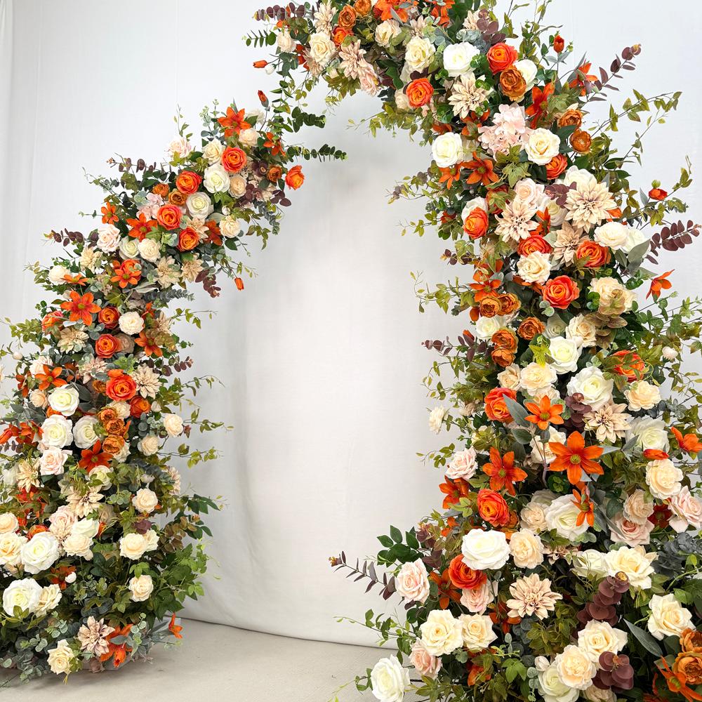 US Seller ??Fall Wedding Arch Flowers, Rustic Pastoral Floral Arrangement for Ceremony, Columns & Party Backdrop D?cor