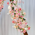 Blush Pink Rose Wedding Arbor Arrangement: Rustic Floral Arch Decor