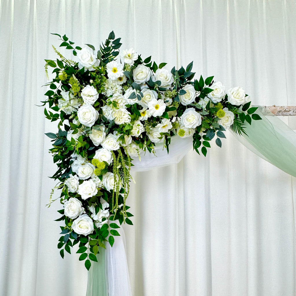 ??levate your wedding decor with this high-quality artificial flower arch ??. Whether used for a ceremony arch or reception decor