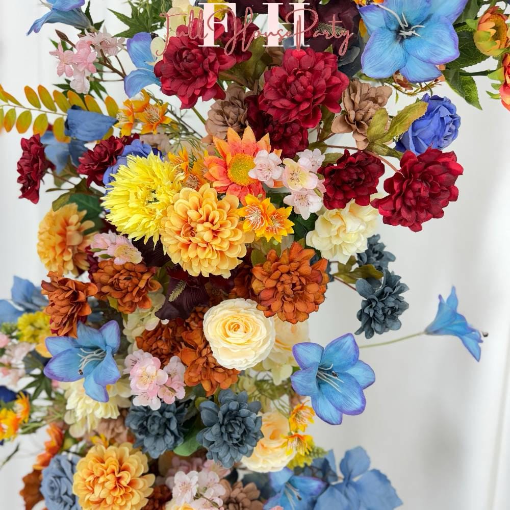 U.S. Local Stock -Wildflower-Inspired Spring and Summer Wedding Arch D?cor.Wedding Archway Artificial  Rose  Archway,Flower Row Arrrangement