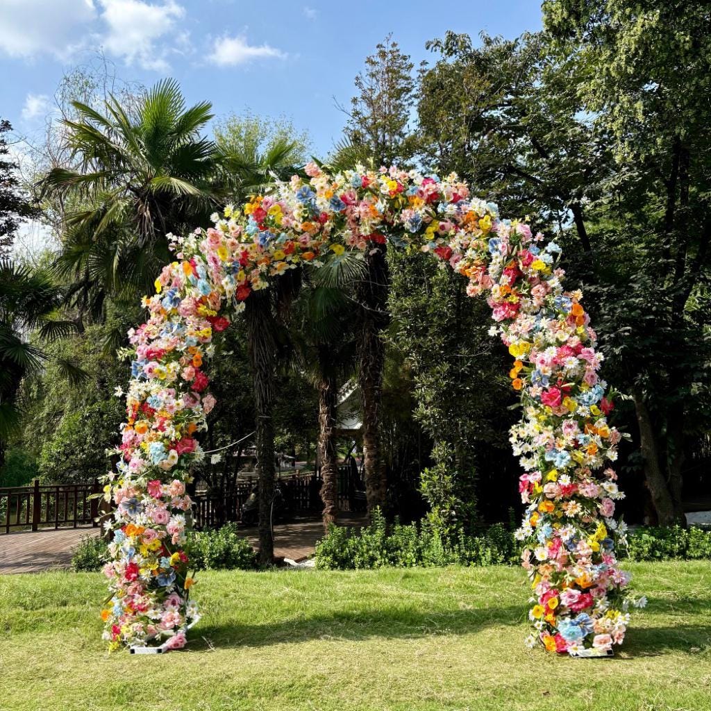 US Seller ??Wildflower-Inspired Wedding Flowers, Artificial Floral Table Runner, Rustic Flower Row Arrangement for Party & Stage D?cor