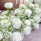 US Seller --Baby's Breath Garland for Wedding Arch, Table Flower Runner, Wedding Centerpiece Table Runner, Flower Row for Wedding Aisle