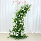 US Seller---Greenery Eucalyptus White Rose Flower Archway, Wedding Backdrop Flower Archway, Wedding Flower Arrangement, Stage Outdoor Party