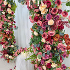 US Seller---Wedding Arch Retro Style Artificial Flowers ??ustic Floral Row Arrangement for Wedding Pillars
