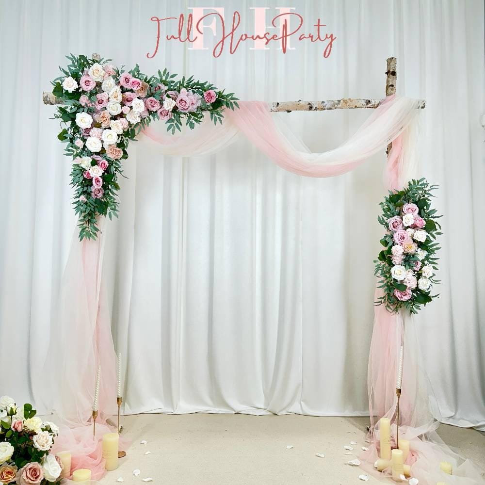 ??et this realistic silk flower arch be the centerpiece of your wedding celebration ??. The timeless color palette and graceful design bring sophistication and charm to your special day