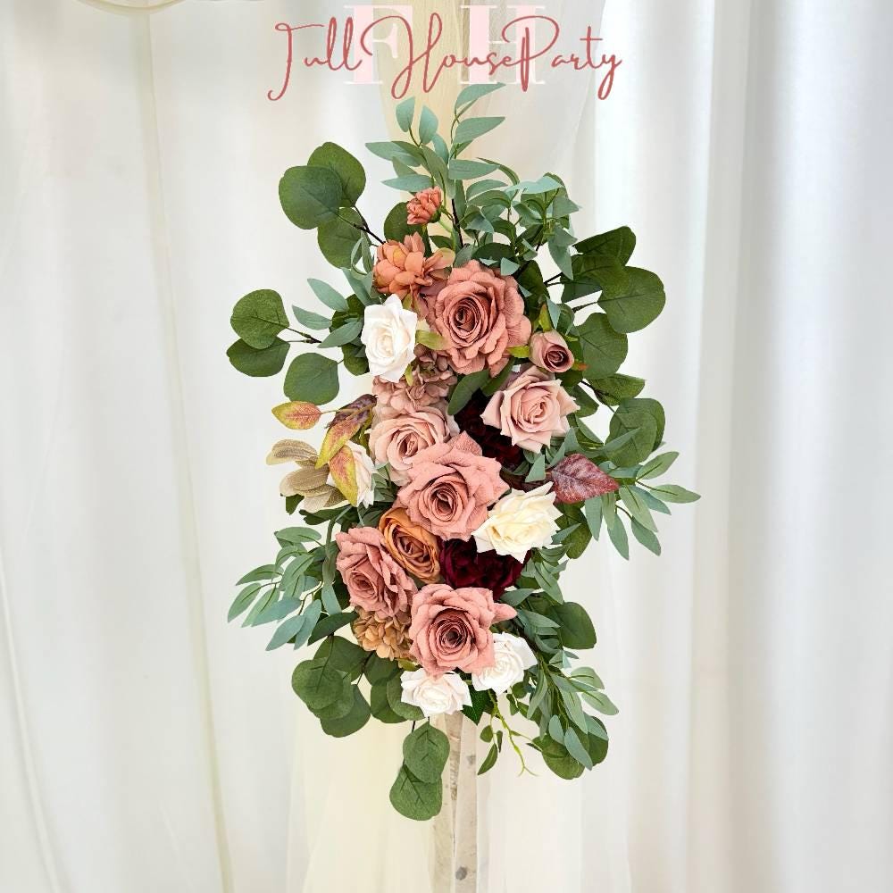 ??et this realistic silk flower arch be the centerpiece of your wedding celebration ??. The timeless color palette and graceful design bring sophistication and charm to your special day