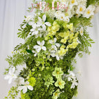 DIY Wedding Flower Arch: Silk Floral Row Arrangement