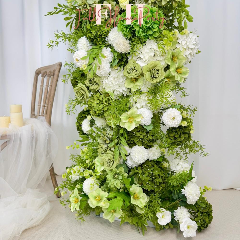 DIY Wedding Flower Arch: Silk Floral Row Arrangement