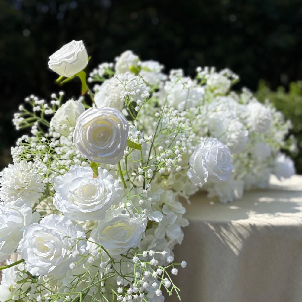 US Seller ??Baby?? Breath Garland, Wedding Arch D?cor, Table Flower Runner, Centerpiece Garland, Floral Row for Wedding Aisle