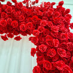 W8Ft x H8.53Ft Rollable Artificial Red Rose Arch Wedding Decoration, Flower Arch Wedding, Backdrop Flower Archway Party Decor for Events