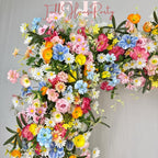 Wildflower Wedding Table Runner: Rustic Floral Arrangement