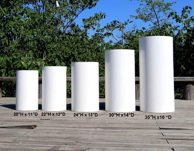 Metal Cylinder Stands for Party, 5Pcs/Set Large White Cylindros Para Fiestas Redondos Blancos, Elegant Cylinder Stand for Event Decorations
