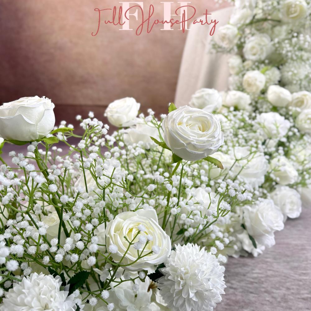 US Seller --Baby's Breath Garland for Wedding Arch, Table Flower Runner, Wedding Centerpiece Table Runner, Flower Row for Wedding Aisle