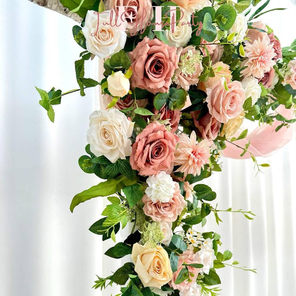 ??et this realistic silk flower arch be the centerpiece of your wedding celebration ??. The timeless color palette and graceful design bring sophistication and charm to your special day
