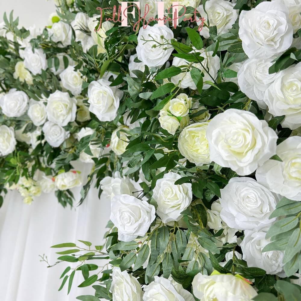 US Seller---W8Ft x H8.53Ft Rollable Artificial  roses and green plants Arch Wedding Decoration, Flower Arch Wedding, Backdrop  Archway Party