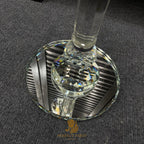 20''-Clear Crystal Candle Holder - Transparent Tall Candle Stand with Glass Hurricane Tube, Perfect for Wedding Table Centerpiece Decoration