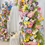 US seller---Wildflower-Inspired Spring and Summer Wedding Arch D?cor.Wedding Archway Artificial  Rose  Archway,Flower Row Arrrangement