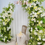 DIY Wedding Flower Arch: Silk Floral Row Arrangement