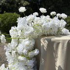 US Seller ---White Flower Garland for Wedding Arch, Artificial Floral Table Runner, Wedding Centerpiece & Aisle Flower Row