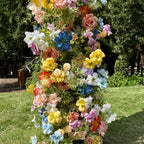 US Seller ??Wildflower-Inspired Spring Wedding Flowers, Artificial Floral Table Runner, Rustic Flower Row D?cor for Wedding Aisle