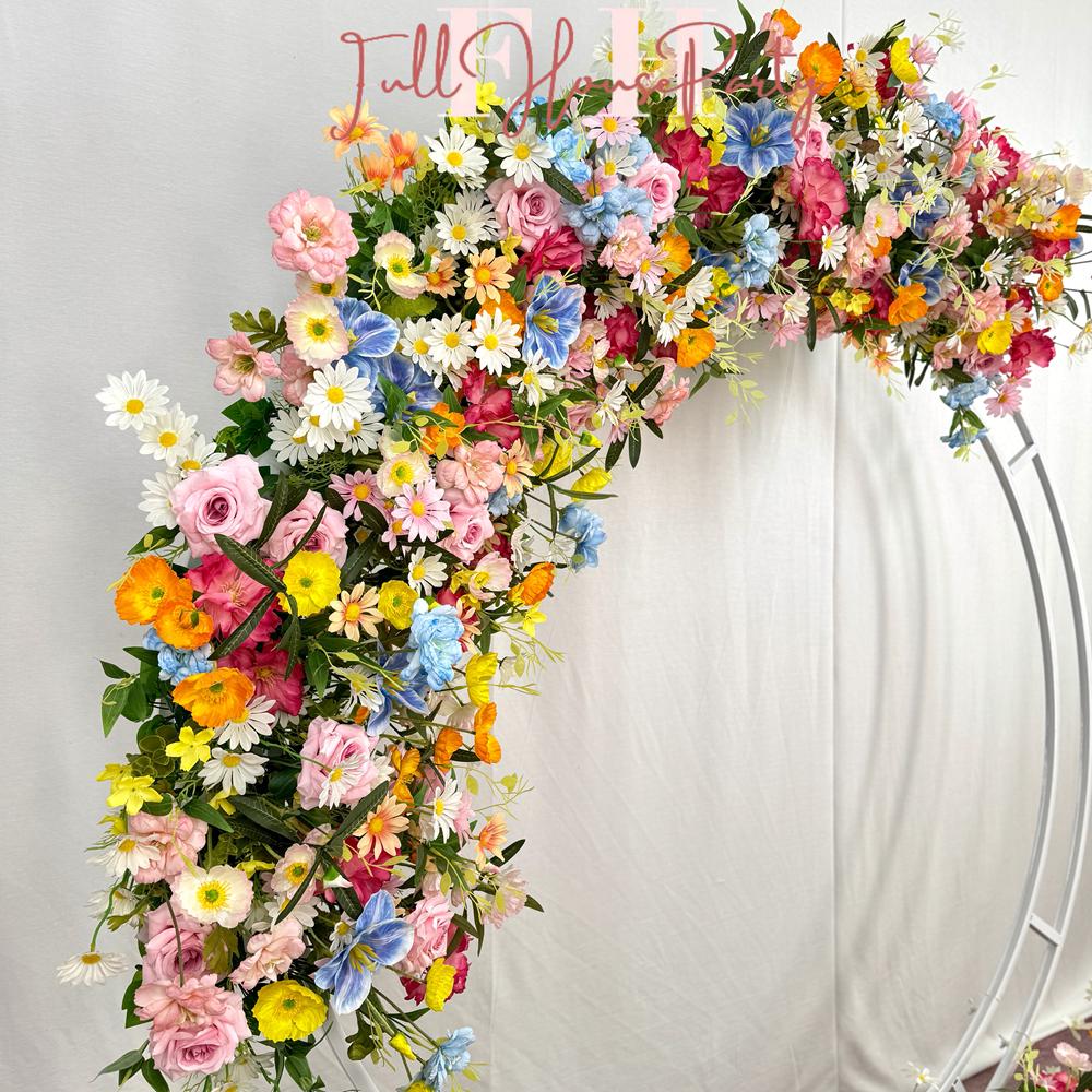 US Seller ---Wildflower-Inspired Spring Wedding Artificial Floral, Table Flower Runner, Rustic Flower Row Arrangement,Party Stage and  D?cor