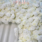 US seller---H 8.53 x W 8Ft Rollable Artificial White Rose Arch Wedding Decoration, Flower Arch Wedding, Backdrop Flower Archway Decoration