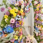 US seller---Wildflower-Inspired Spring and Summer Wedding Arch D?cor.Wedding Archway Artificial  Rose  Archway,Flower Row Arrrangement