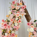 Blush Pink Rose Wedding Arbor Arrangement: Rustic Floral Arch Decor