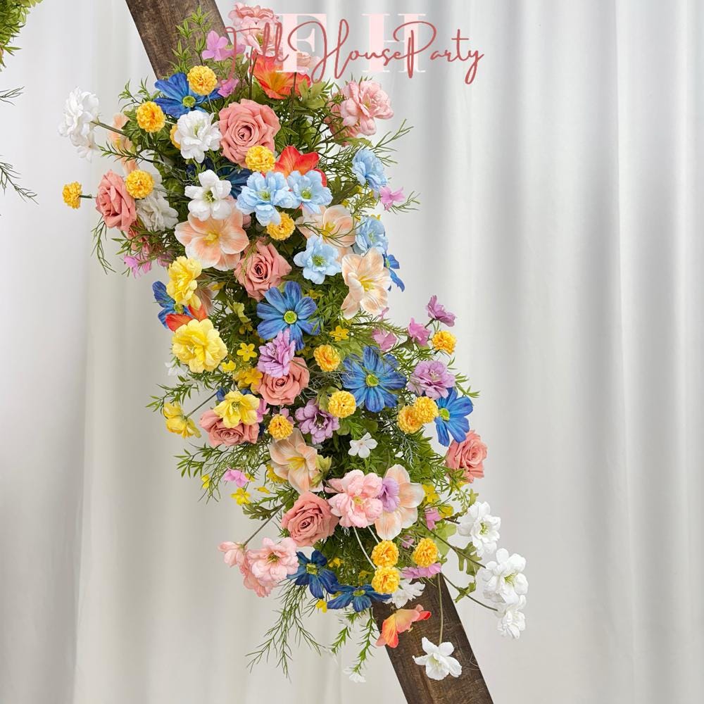 Wildflower Wedding Arbor Arrangement: Rustic Floral Arch Decor
