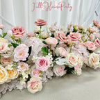 Blush Pink Rose & Wildflower Garland: Wedding Table Centerpiece