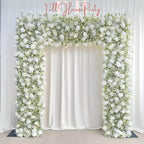 US seller---H 8.53 x W 8Ft Rollable Artificial White Rose Arch Wedding Decoration, Flower Arch Wedding, Backdrop Flower Archway Decoration
