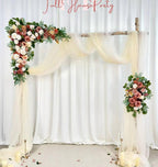 ??et this realistic silk flower arch be the centerpiece of your wedding celebration ??. The timeless color palette and graceful design bring sophistication and charm to your special day