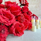 US Seller --- Burgundy Red Rose Wedding Arch, Artificial Floral Table Arrangement, Garland, Flower Row Decoration for Parties, Weddings